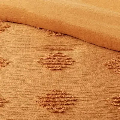 New - Threshold Tufted Comforter Set Solid Year-Round Fabric ThresholdBullseye Deals