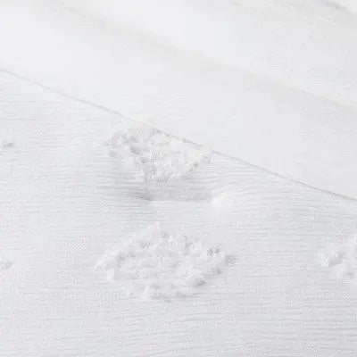 New - Threshold Tufted Comforter Set Solid Year-Round Fabric ThresholdBullseye Deals