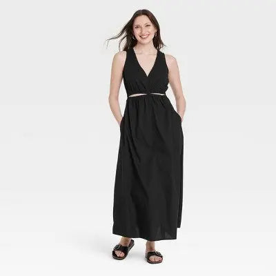 New - Universal Thread Women's Cut-Out A-Line Casual Maxi Dress Universal ThreadBullseye Deals