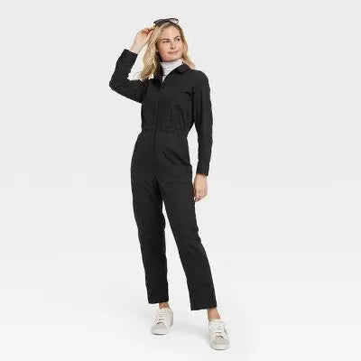 New - Universal Thread Women's Long Sleeve Button Down Coveralls Jumpsuits Universal ThreadBullseye Deals