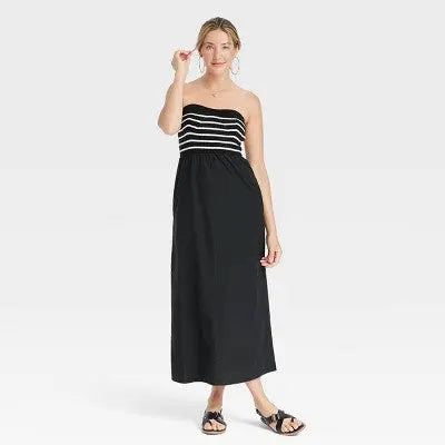 New - Universal Thread Women's Strapless Bandeau Midi Sweater Slip Dress Universal ThreadBullseye Deals