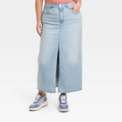 New - Universal Thread Women's Ultra-High Rise Maxi Denim Skirt Universal ThreadBullseye Deals