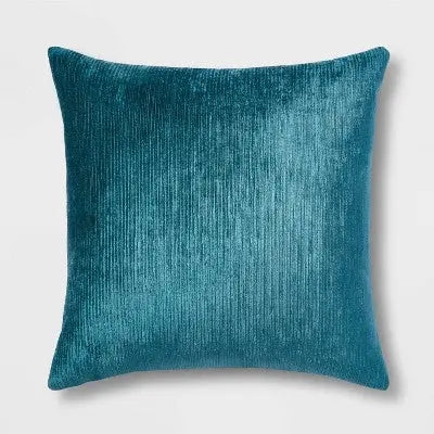 New - Velvet Rib Textured Square Throw Pillow - Threshold ThresholdBullseye Deals
