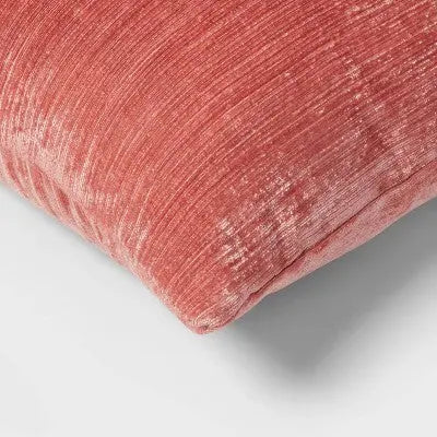 New - Velvet Rib Textured Square Throw Pillow - Threshold ThresholdBullseye Deals