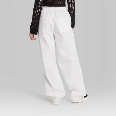 New - Wild Fable Women's Mid Rise Relaxed Fit Full Parachute Pants Lightweight Wild FableBullseye Deals