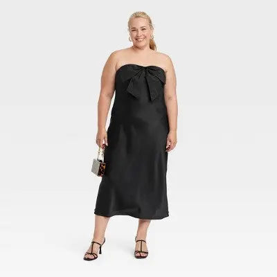 New - Women's Bow Midi Shift Dress - A New Day A New DayBullseye Deals