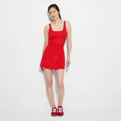 New - Women's Game Day Ribbed Tank Active Dress - JoyLab JoyLabBullseye Deals