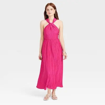 New - Women's Halter Midi Dress - A New Day A New DayBullseye Deals