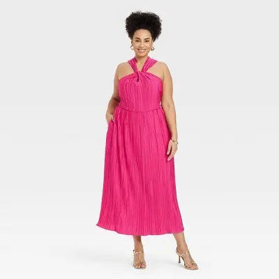 New - Women's Halter Midi Dress - A New Day A New DayBullseye Deals