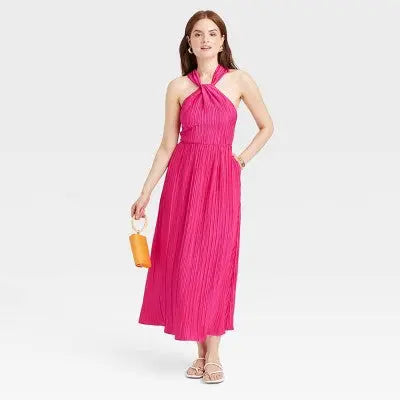 New - Women's Halter Midi Dress - A New Day A New DayBullseye Deals