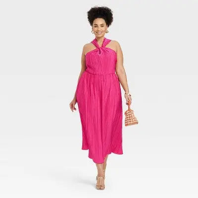 New - Women's Halter Midi Dress - A New Day A New DayBullseye Deals