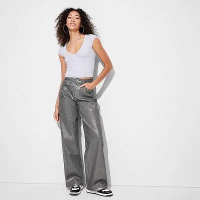 New - Women's High-Rise Baggy Jeans - Wild Fable Wild FableBullseye Deals