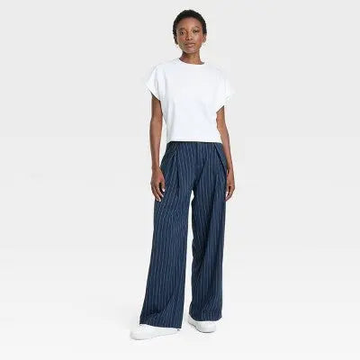 New - Women's High-Rise Wide Leg Pleated Front Trousers - A New Day A New DayBullseye Deals