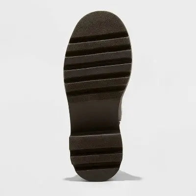 New - Women's Kyrie Chunky Heel Ankle Sock Boots with Memory Foam Insole - Universal Thread Chocolate Brown 8.5 Universal ThreadBullseye Deals