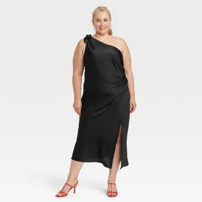 New - Women's One Shoulder Midi Dress - A New Day A New DayBullseye Deals