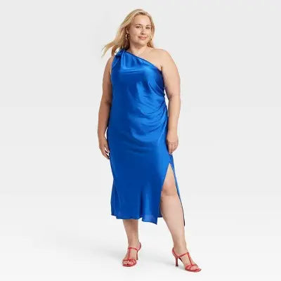 New - Women's One Shoulder Midi Dress - A New Day A New DayBullseye Deals