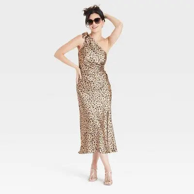 New - Women's One Shoulder Midi Dress - A New Day A New DayBullseye Deals