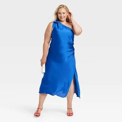 New - Women's One Shoulder Midi Dress - A New Day A New DayBullseye Deals