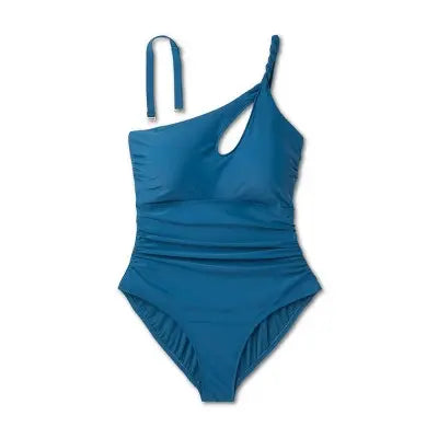 New - Women's One Shoulder Twist One Piece Swimsuit - Shade & Shore Shade & ShoreBullseye Deals