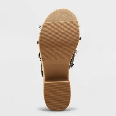 New - Women's Sally Platform Heels with Memory Foam Insole - Universal Thread Tan 7.5 Universal ThreadBullseye Deals