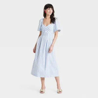 New - Women's Short Sleeve Midi Dress - A New Day A New DayBullseye Deals