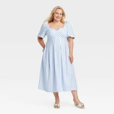 New - Women's Short Sleeve Midi Dress - A New Day A New DayBullseye Deals
