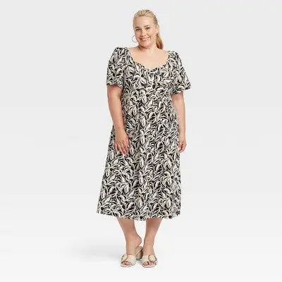 New - Women's Short Sleeve Midi Dress - A New Day A New DayBullseye Deals