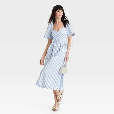 New - Women's Short Sleeve Midi Dress - A New Day A New DayBullseye Deals