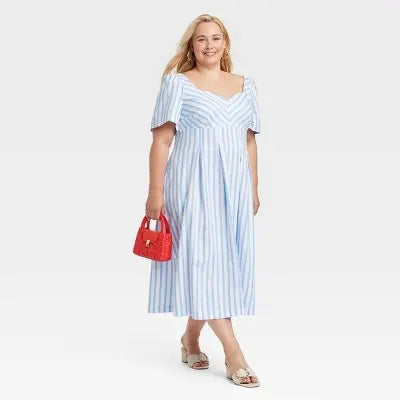 New - Women's Short Sleeve Midi Dress - A New Day A New DayBullseye Deals