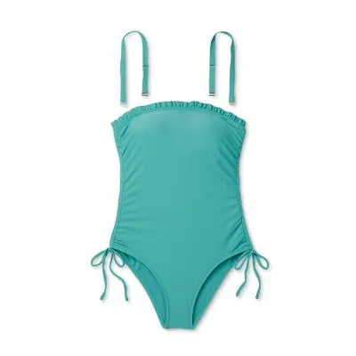 New - Women's ettuce Edge Bandeau One Piece Swimsuit - Shade & Shore Teal Shade & ShoreBullseye Deals