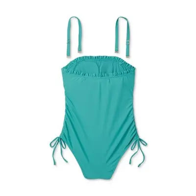 New - Women's ettuce Edge Bandeau One Piece Swimsuit - Shade & Shore Teal Shade & ShoreBullseye Deals