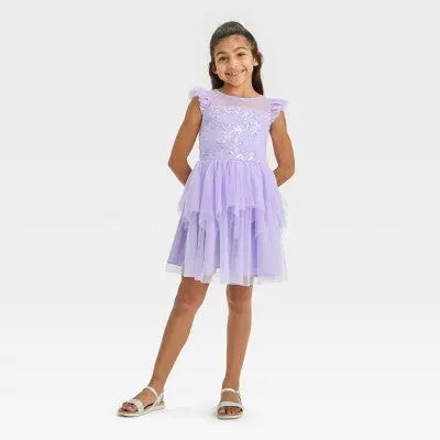 New - Zenzi Girls' Embroidered Sequin Dress ZENZIBullseye Deals