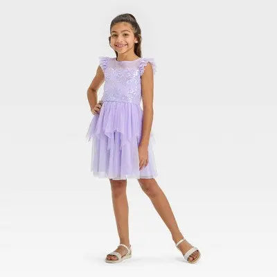 New - Zenzi Girls' Embroidered Sequin Dress ZENZIBullseye Deals