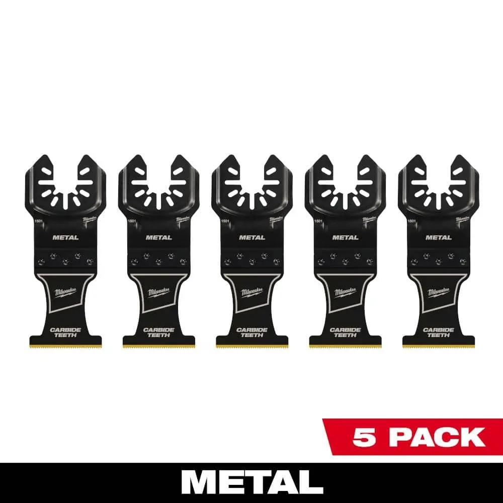 Open Box -  1-3/8 in. Carbide Universal Fit Extreme Metal Cutting Multi-Tool Oscillating Blade (5-Pack) MilwaukeeBullseye Deals