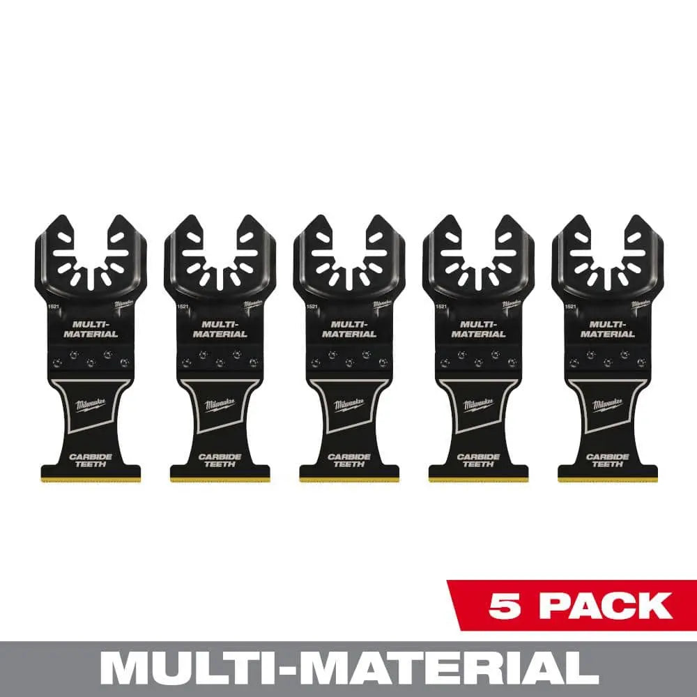 Open Box -  1-3/8 in. Carbide Universal Fit Extreme Wood and Metal Cutting Multi-Tool Oscillating Blade (5-Pack) MilwaukeeBullseye Deals