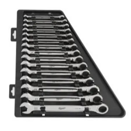 Open Box -  15 Piece Ratcheting Combination Wrench Set Metric MilwaukeeBullseye Deals