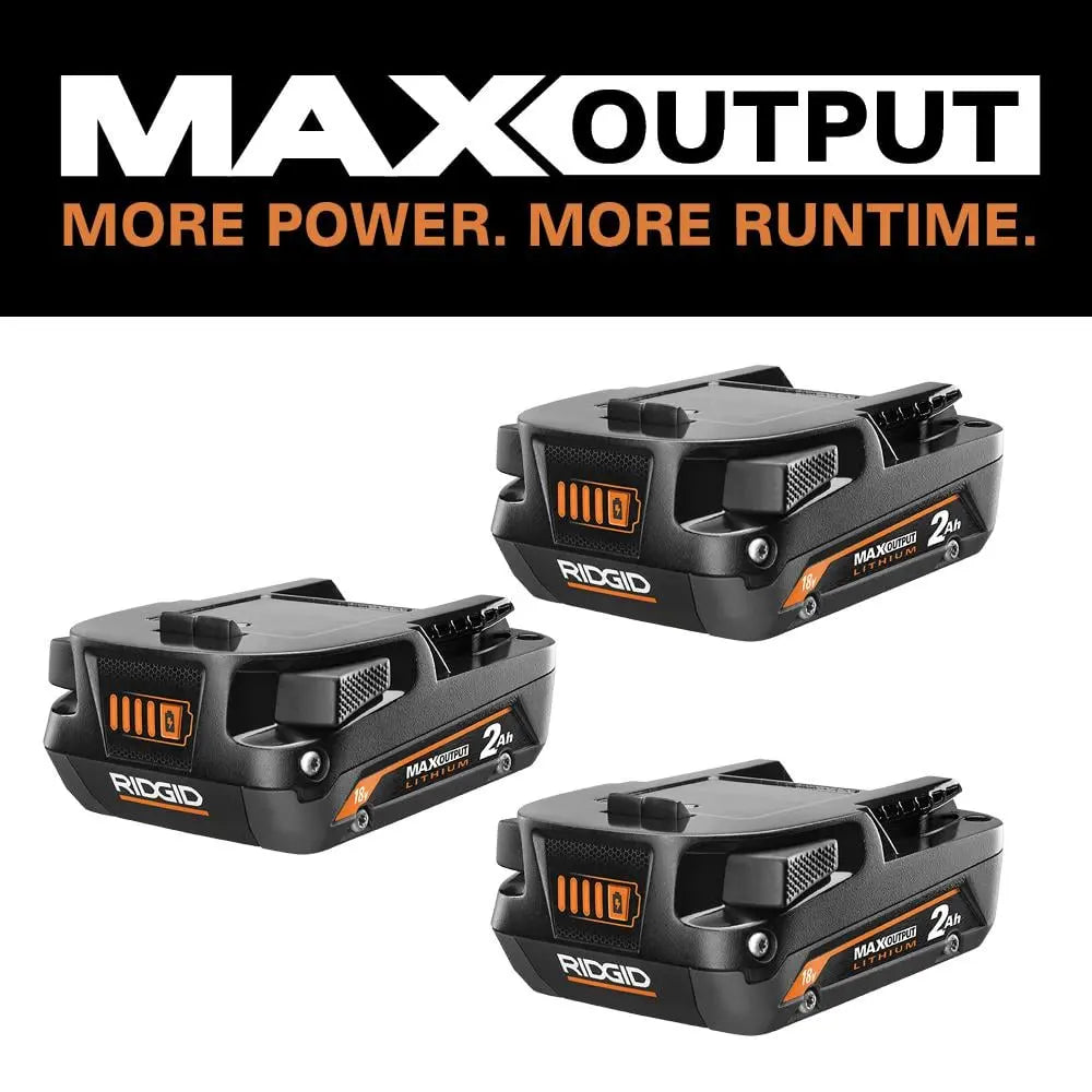 Open Box -  18V 2.0 Ah MAX Output Lithium-Ion Battery (3-Pack) RIDGIDBullseye Deals