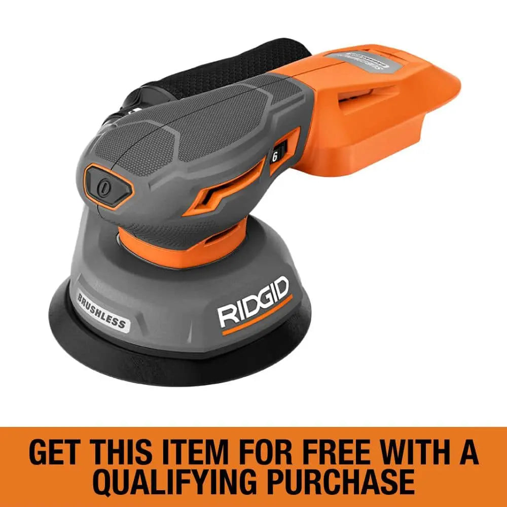 Open Box -  18V SubCompact Brushless Random Orbit Sander (Tool Only) RIDGIDBullseye Deals
