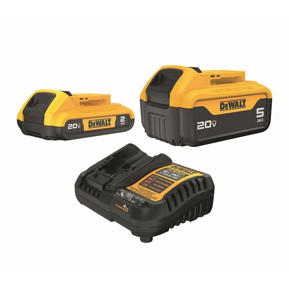 Open Box -  20V MAX Lithium-Ion Battery Kit with 5.0Ah and 2.0Ah Battery and Charger DEWALTBullseye Deals
