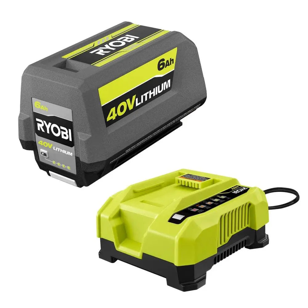 Open Box -  40V Lithium-Ion 6.0 Ah Battery and Rapid Charger Starter Kit RYOBIBullseye Deals