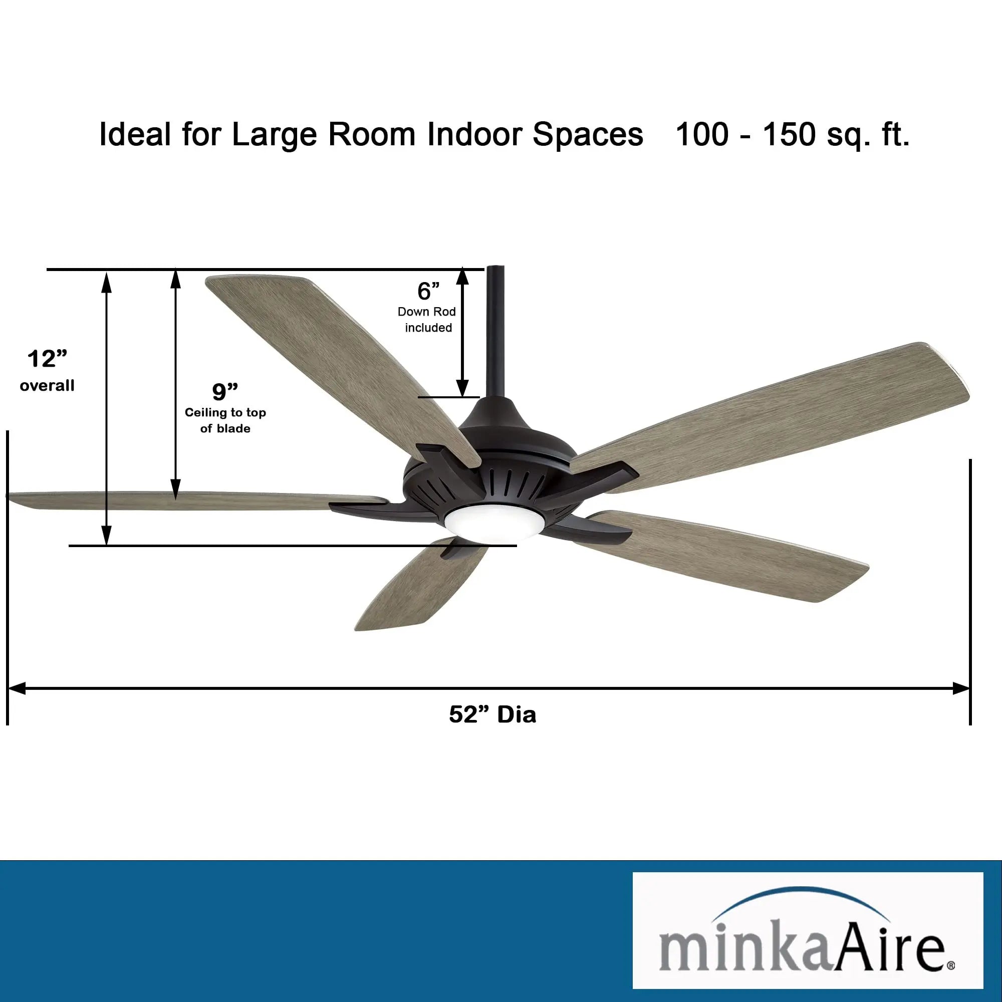 Open Box - 52" Minka Aire Dyno Coal LED Ceiling Fan MinkaAireBullseye Deals