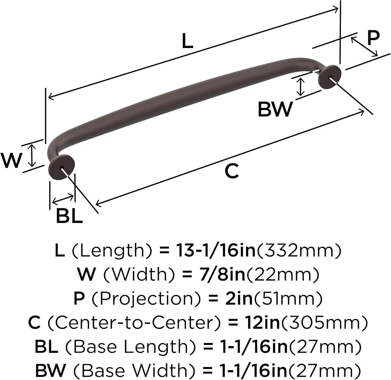 Open Box - Amerock BP54055ORB - Pulls Cabinet Hardware AmerockBullseye Deals