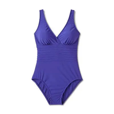 Open Box - Aqua Green Women's Deep V-Neck One Piece Swimsuit UPF 50 Tummy Control Aqua GreenBullseye Deals