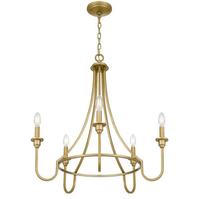 Open Box -  Artemus 5-Lights Painted Brass Transitional Chandelier UnbrandedBullseye Deals