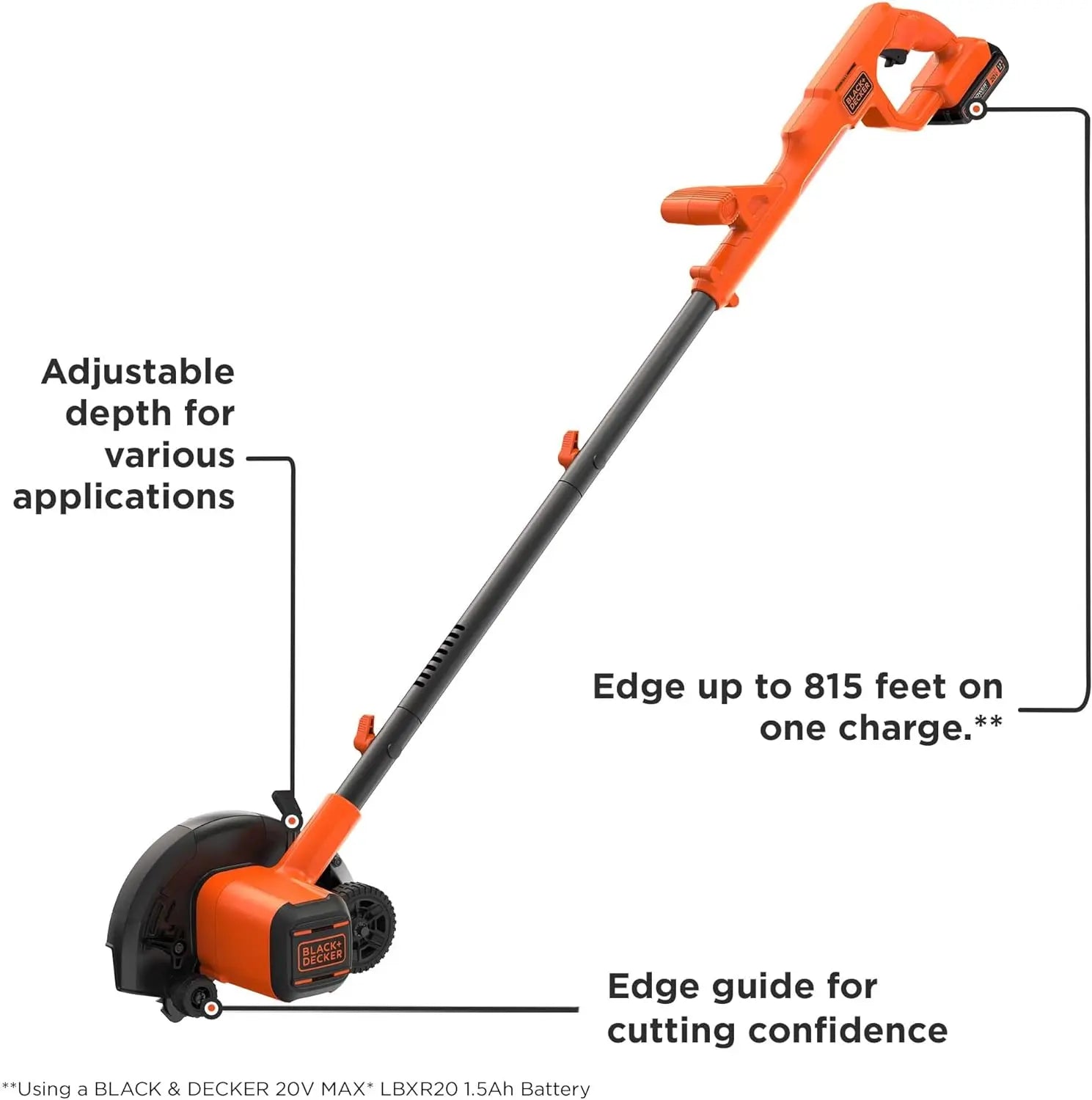 Open Box -  BLACK+DECKER 20-Volt Lithium-Ion Cordless Edger with 1.5 Ah Battery and Charger BLACK+DECKERBullseye Deals