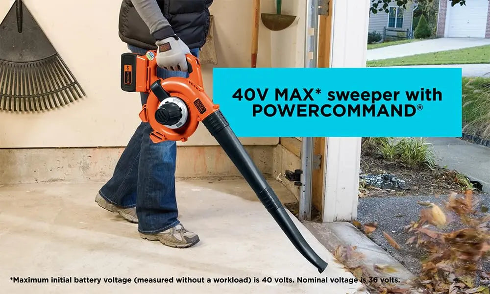 Open Box -  BLACK+DECKER 40V MAX* Lithium Ion Sweeper - Orange Sorbet BLACK+DECKERBullseye Deals