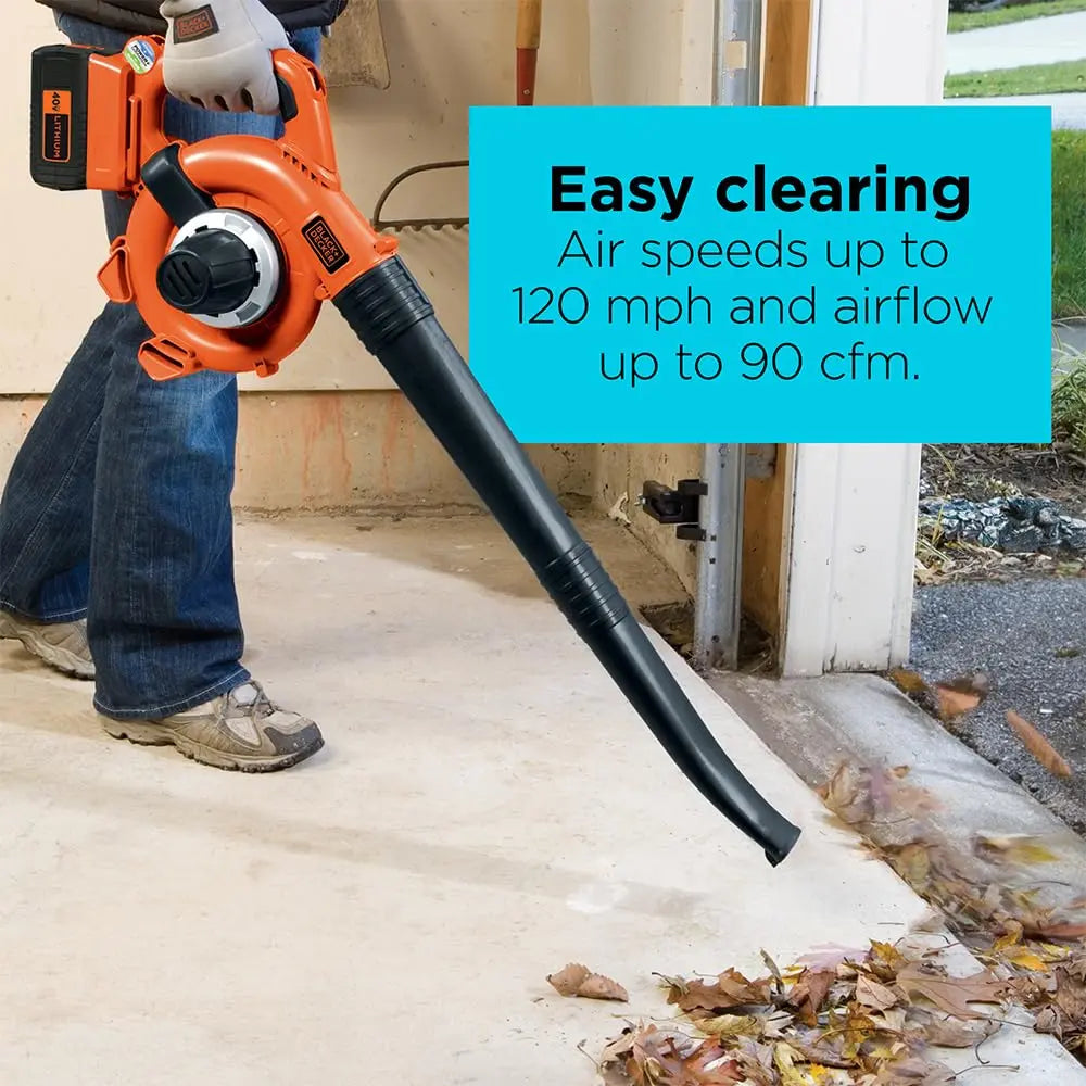 Open Box -  BLACK+DECKER 40V MAX* Lithium Ion Sweeper - Orange Sorbet BLACK+DECKERBullseye Deals