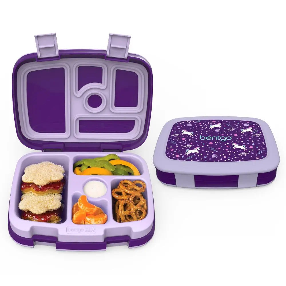 Open Box - Bentgo Kids' Prints Leak-proof, 5 Compartment Bento-Style Lunch Box BentgoBullseye Deals