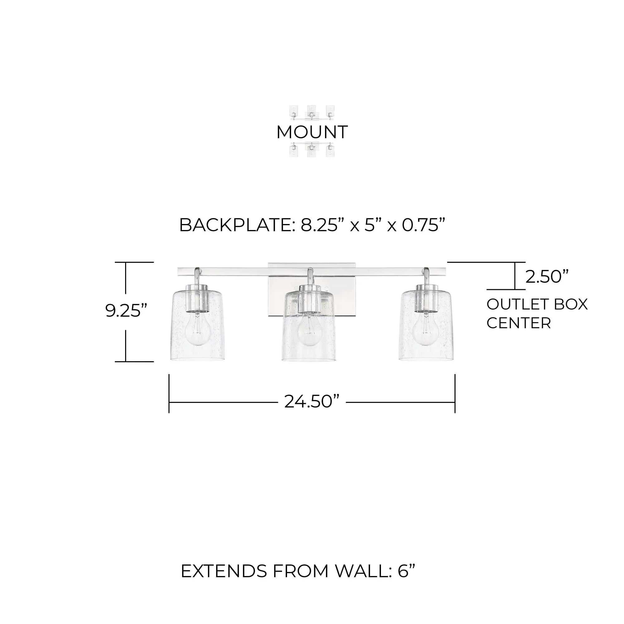 Open Box - Capital Lighting 128531CH-449 - Bathroom Fixtures Indoor Lighting Capital LightingBullseye Deals