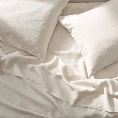 Open Box - Casaluna 100% Washed Linen Solid Sheet Set - 4-Piece 100% Washed Linen Solid Sheet Set Dark - Casaluna CasalunaBullseye Deals